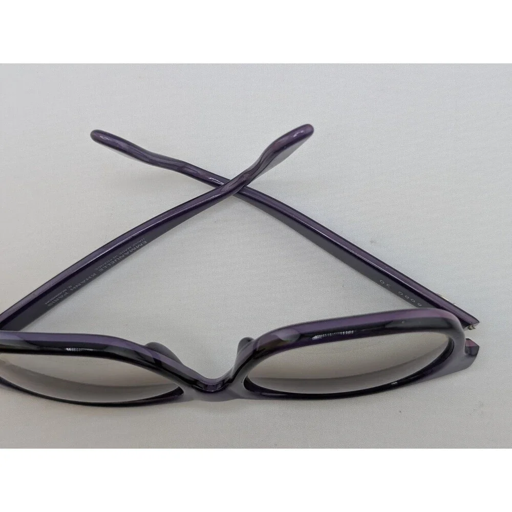Vintage Emmanuelle Khanh Paris 8080 Purple Acetate Sunglasses France EUC